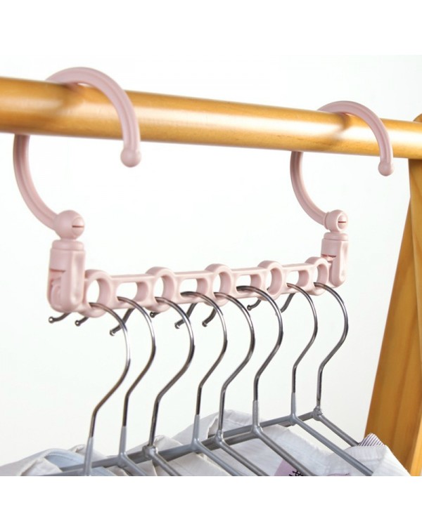 Porous Windproof Hanger Multi-function Rotating Hanger Portable Travel Storage Rack - Blue