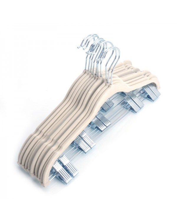 10pcs Non Slip Velvet Clothes Hangers wi...