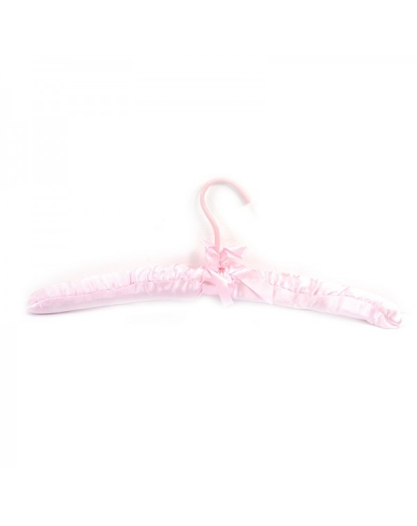 Pink Bendable Clothes Padded Satin Hanger