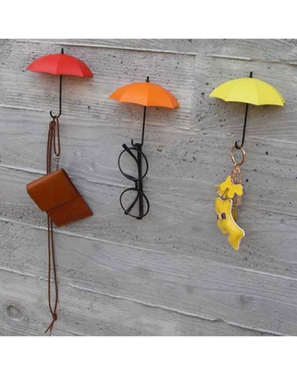 3pcs Novel Umbrella Shape Hooks Home Dec...