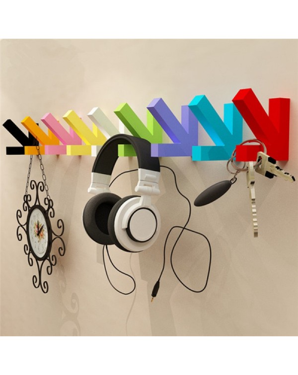 Neoteric Arrow Shape Wooden Wall Mounted Hanging Hook Wall Decoration Random Color